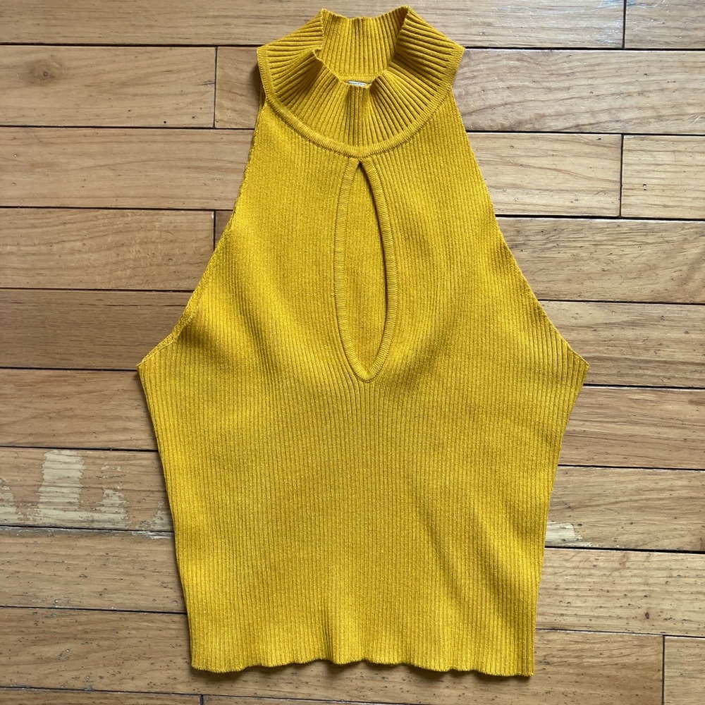 turtleneck cutout tank